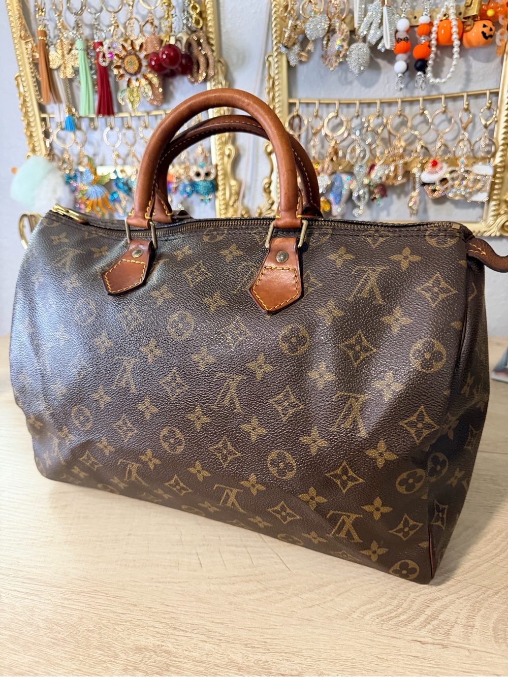 Louis Vuitton Brown Monogram Canvas Speedy 30 Handbag